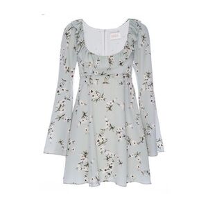 Stone Cold Fox Sierra Dress Size 1 Silk Tuberose Floral Green Mini Empire Waist